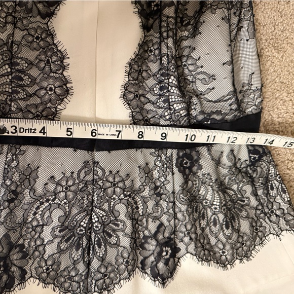 BCBG Black and White Lace Mini Dress - Picture 8 of 9